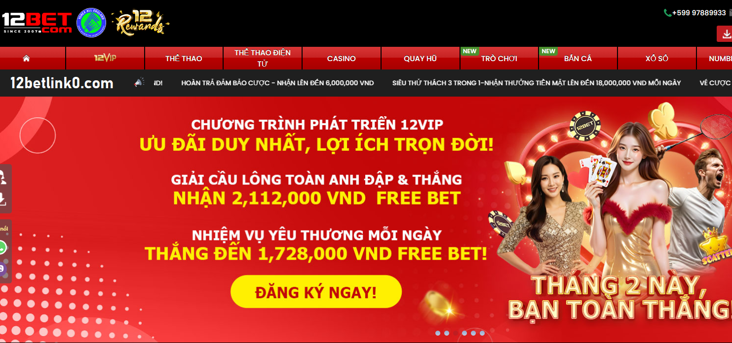 Nền tảng cá cược uy tín 12bet